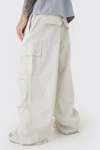 Boohoo Tall Extreem Baggy Ecru Cargo Broek, Ecru