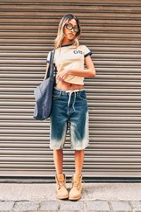 Boohoo Kort Italië T-Shirt, Lemon