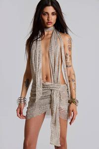 Jaded London Spyro Snakeskin Plunge Mini Dress