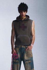 Jaded Man Anti Sleeveless Hoodie