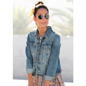 Lascana Jeansjack met twee flapzakken, denimjack van katoen, zomerjack