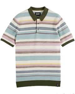 Scotch & Soda Structure Knitted Polo Heren