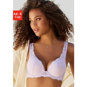 Lascana Push-up-bh rondom van prachtige, gebloemde kant, dessous
