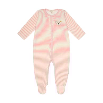 Steiff Romper met lange mouwen silver roze