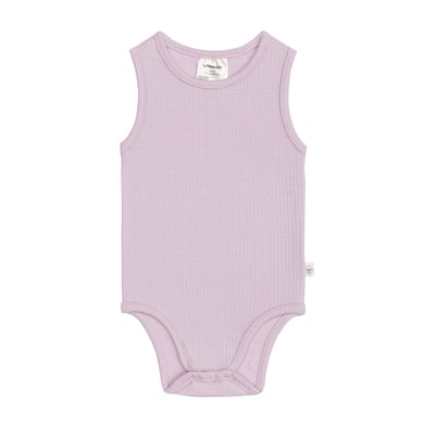 LÄSSIG Babybody Tencel mouwloos geribd paars