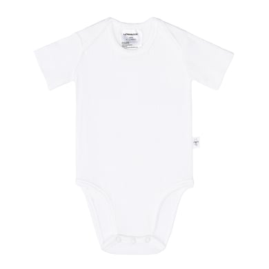 LÄSSIG milky Baby romper korte mouw geribd wit