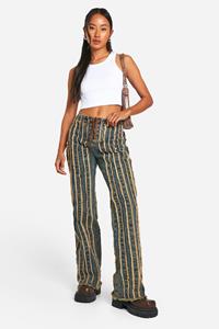 Boohoo Versleten Jeans Met Veters, Vintage Wash