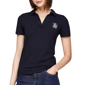 Tommy Hilfigerlimcript Logo Open Neck Polo Dames