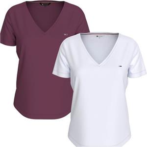 Tommy Hilfiger Slim Soft V-neck Shirts Dames (2-pack)