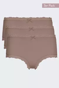 Nina von C 3-pack dames Tailleslip - Kant - Colours - Hoge modal dames onderbroek - Gekleurd dames ondergoed