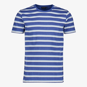 Unsigned heren T-shirt met strepen blauw