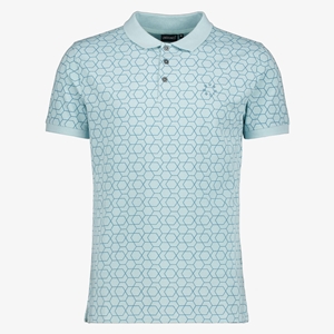 Unsigned heren polo met grafische print blauw