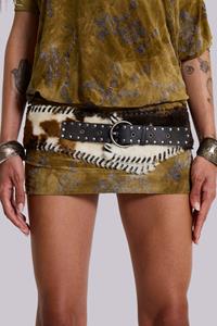 Jaded London Kena Whipstitch Cow Belt