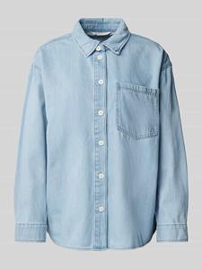 Oversized jeansoverhemd met borstzak