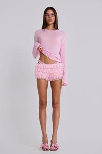 Jaded London Pink Rhea Lace Bloomer Shorts