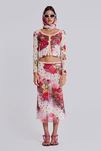 Jaded London Giara Midi Mesh Skirt