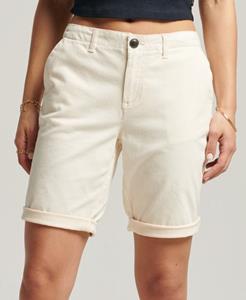 Superdry Vrouwen City Chinoshort Crème
