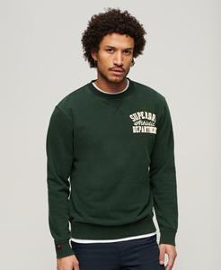 Superdry Mannen Vintage Athletic Sweatshirt met Ronde Hals Groen
