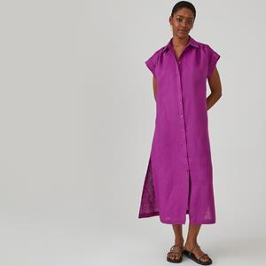 LA REDOUTE COLLECTIONS Lange linnen overhemdjurk