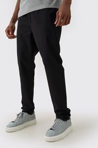 Boohoo Tall Skinny Fit Chino Broek Met Tailleband, Black