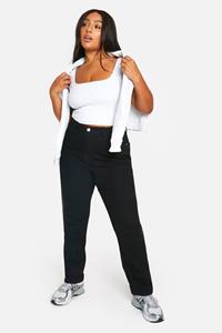 Boohoo Plus Booty Boost High Rise Skinny Jeans, Black
