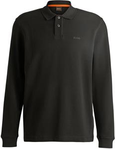 BOSS Petempestolong Long Sleeve Polo Zwart