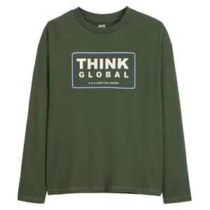 LA REDOUTE COLLECTIONS T-shirt met lange mouwen en tekst