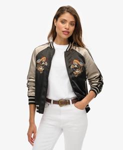 Superdry Vrouwen Sukajan Bomberjack met Borduursel Zwart