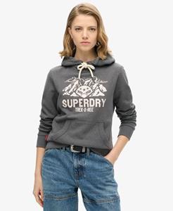 Superdry Vrouwen Lo-fi Outdoor Hoodie met Afbeelding Grijs