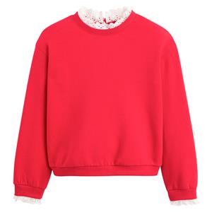 LA REDOUTE COLLECTIONS Sweater in molton, details in Engels kant