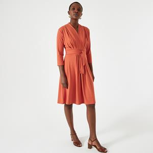ANNE WEYBURN Wijd uitlopende jurk, soepel tricot, 3/4 mouwen