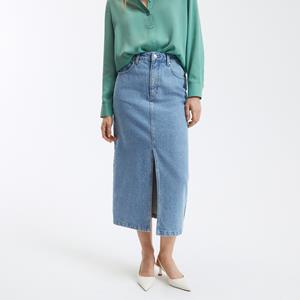 LA REDOUTE COLLECTIONS Lange rechte rok in denim