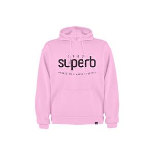 SUPERB Icon SU1087 Heren Hoodie met Lange Mouwen M roze