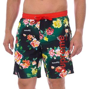 BlackPrice Heren lange rozenprint boxer badpak CM-30071-BP S veelkleurig