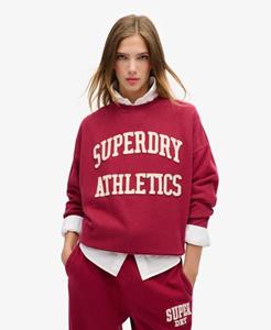 Superdry Vrouwen Athletic Essentials Oversized Sweatshirt met Appliqué Rood