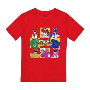 Power Rangers jongens groepsbox T-shirt 7-8 Years rood