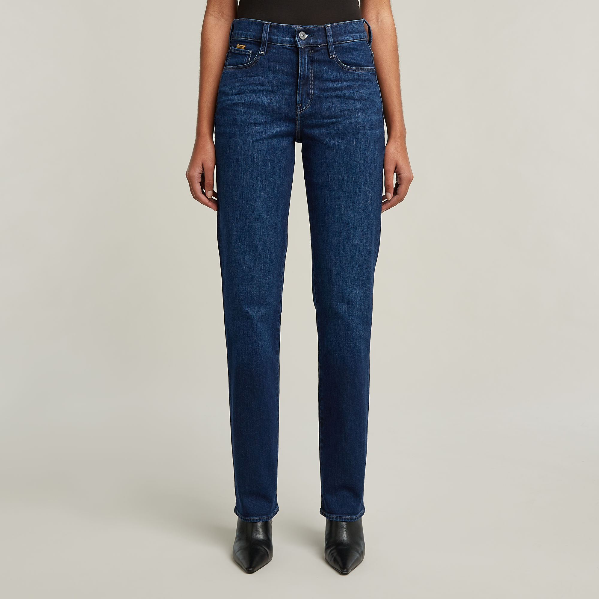 G-Star RAW Strace Straight Jeans - Donkerblauw - Dames