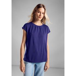 STREET ONE Shirttop in zijde-uiterlijk en met knoop in de nek