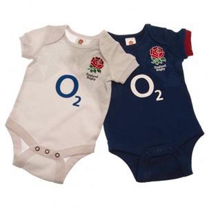 England RFU Engeland RFU Baby 2023-2024 bodysuit (Pak van 2) 0-3 Months