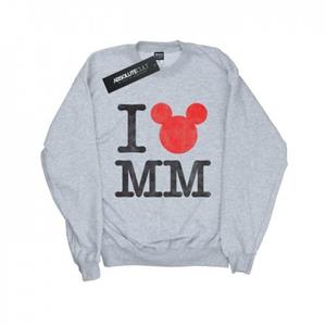 Disney jongens Mickey Mouse ik hou van Mickey Sweatshirt 12-13 grijs