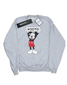 Disney Mickey Mouse-sweatshirt voor jongens. Outfit van de dag 12-13 grijs