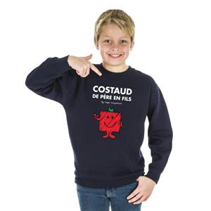 Monsieur Madame ZWARE KINDER SWEATSHIRT VAN VADER OP ZOON 4 ans marineblauwe kleur