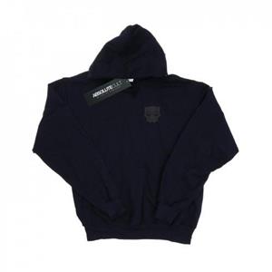 Marvel Boys Black Panther zwart op zwarte borstprint hoodie 12-13 wit
