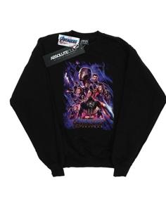 Marvel Girls Avengers Endgame filmposter sweatshirt 12-13 zwart