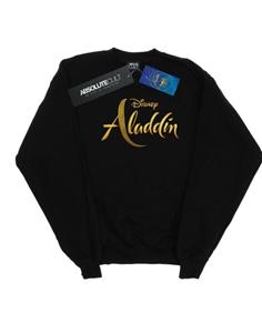 Disney meisjes Aladdin filmlogo sweatshirt 12-13 zwart