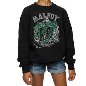Harry Potter meisjes Draco Malfidus Seeker Zwadderich Sweatshirt 12-13 zwart