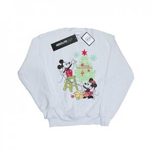 Disney meisjes Mickey en Minnie kerstboomsweater 12-13 wit