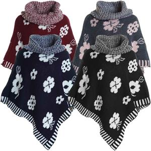 BEZLIT Meisjesponcho met col 104 blauw