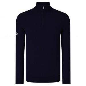 Callaway geribbelde merinosweater met rits voor heren 2XL