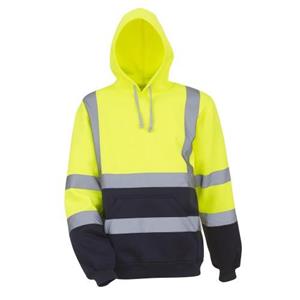 Yoko heren hoodie met hoge zichtbaarheid L oranje